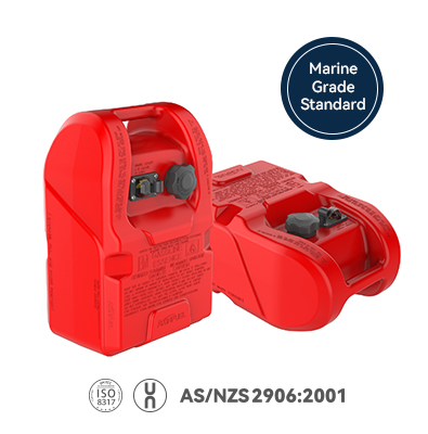 AKINFUEL 3G/6G Red Portable Fuel Tank with Level Gauge | Double-Layer HDPE