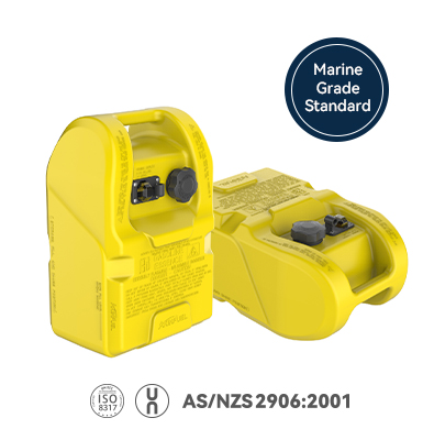 AKINFUEL 3G/6G Yellow Diesel Tank for Fishing Boats | With Fuel Gauge
