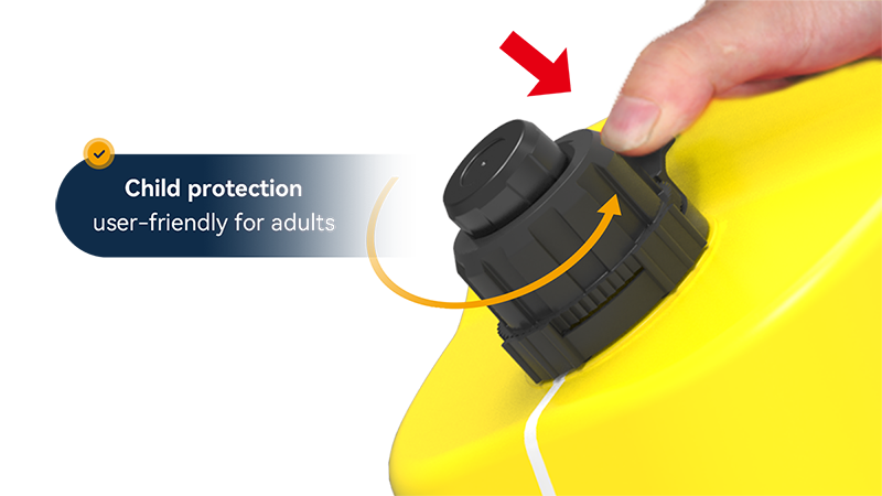 Akinfuel 02 All-star Yellow Diesel Can — U-Groove, Stackable & Child-Resistant | 5L/10L/20L