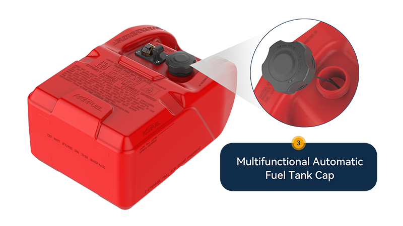 AKINFUEL 3G/6G Red Portable Fuel Tank with Level Gauge | Double-Layer HDPE